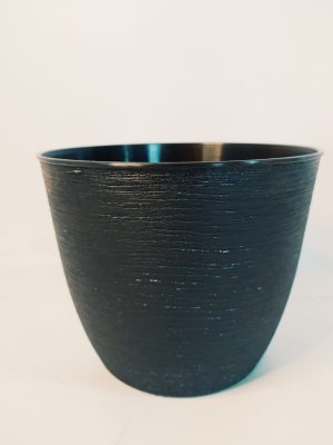 Nuevo! Maceta Texturada Matri  N°18 Negra