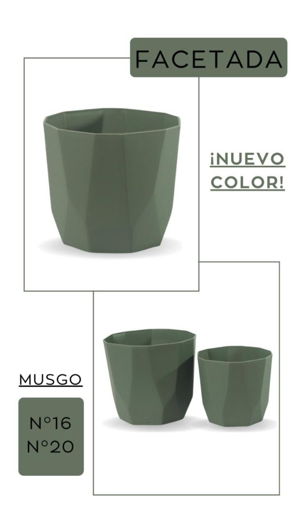 MACETA FACETADA MUSGO T.A PLASTIC N° 16 - Image 3