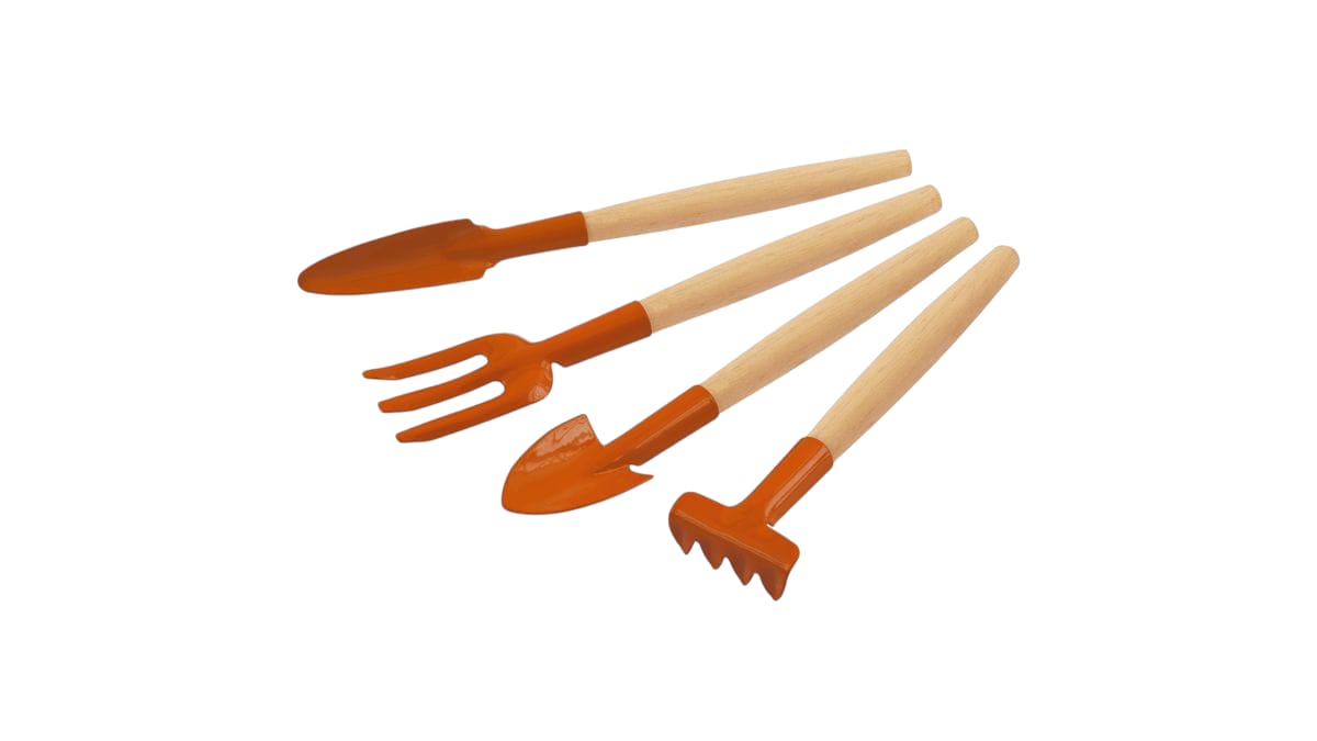 Kit Herramientas de Jardín Tramontina Metálico con Mango de Madera 4 pzas.