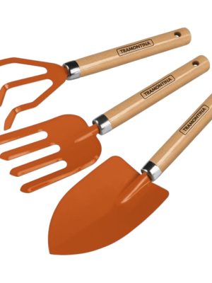 Kit Herramientas para Jardín con Mangos de Madera y Embalaje Plástico 3 pzas.